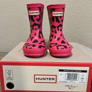 Hunter Kids first classic hybrid print arcade pink US 5B/6G